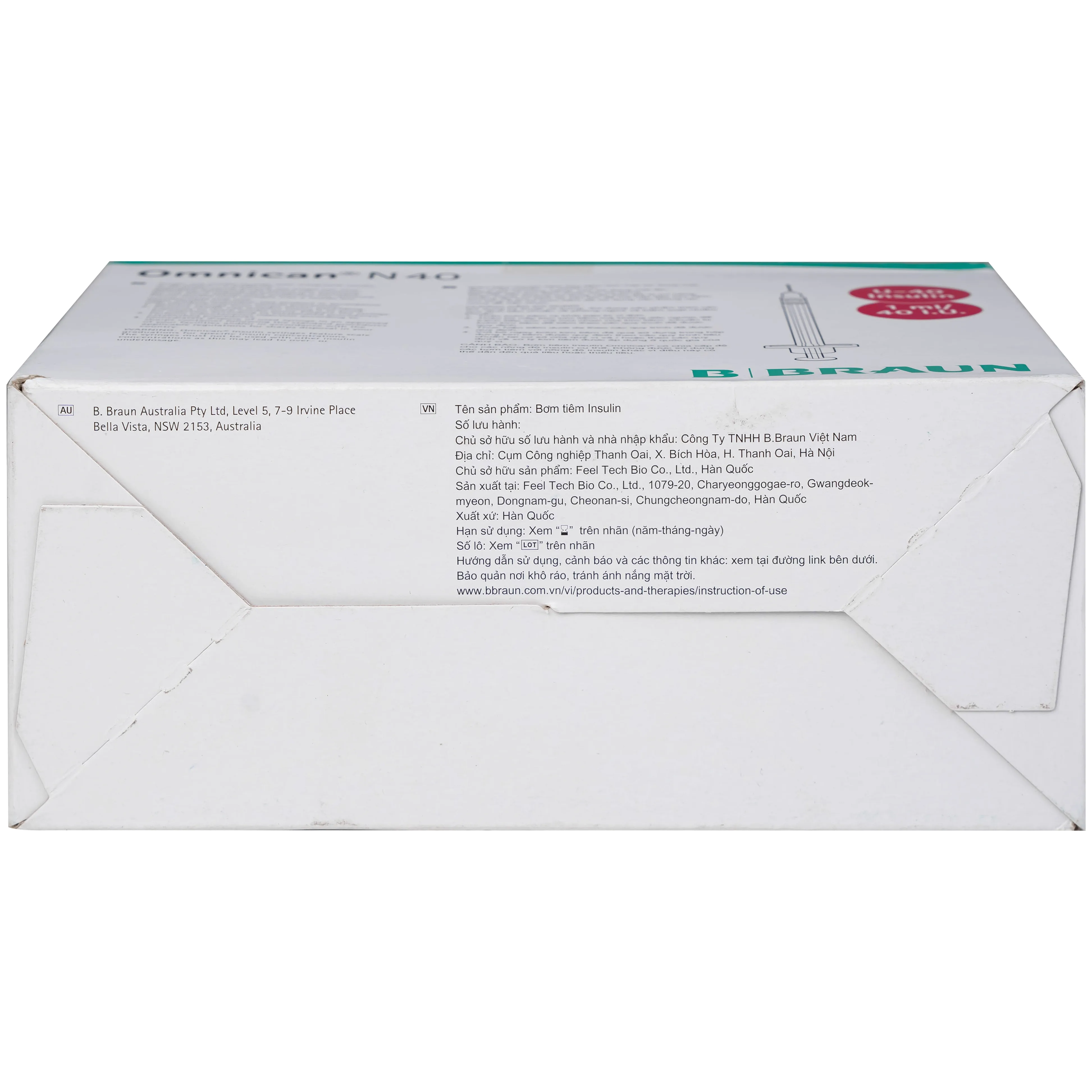 Hình ảnh Bơm tiêm Insulin Omnican N40 B.Braun dùng tiêm insulin dưới da (100 cái)