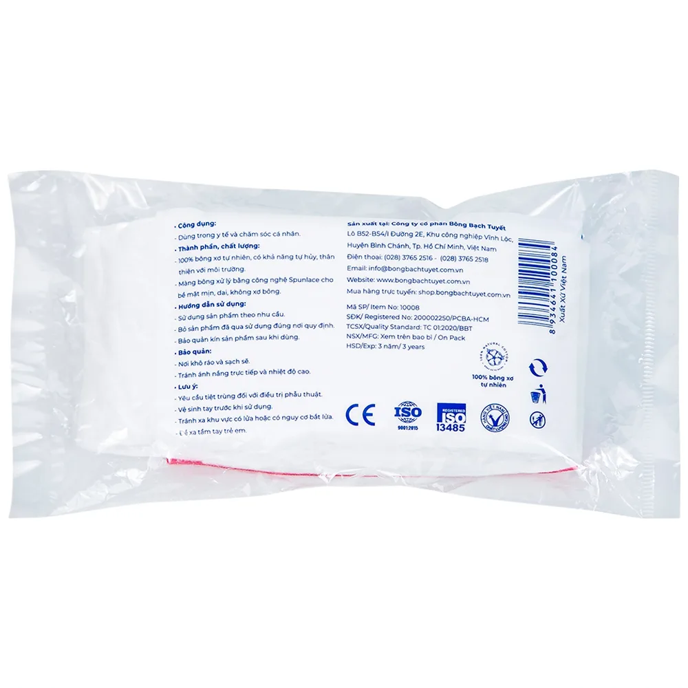 Hình ảnh Bông cuộn thấm nước y tế Bông Bạch Tuyết dùng trong y tế và chăm sóc cá nhân (25g)