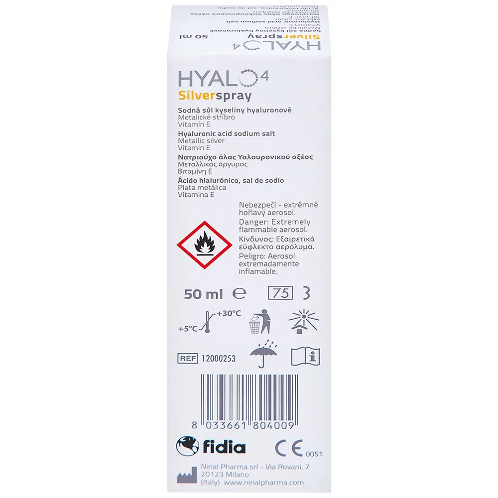 Hình ảnh Chai xịt Hyalo4 Silver Spray hỗ trợ điều trị vết thương (50ml)