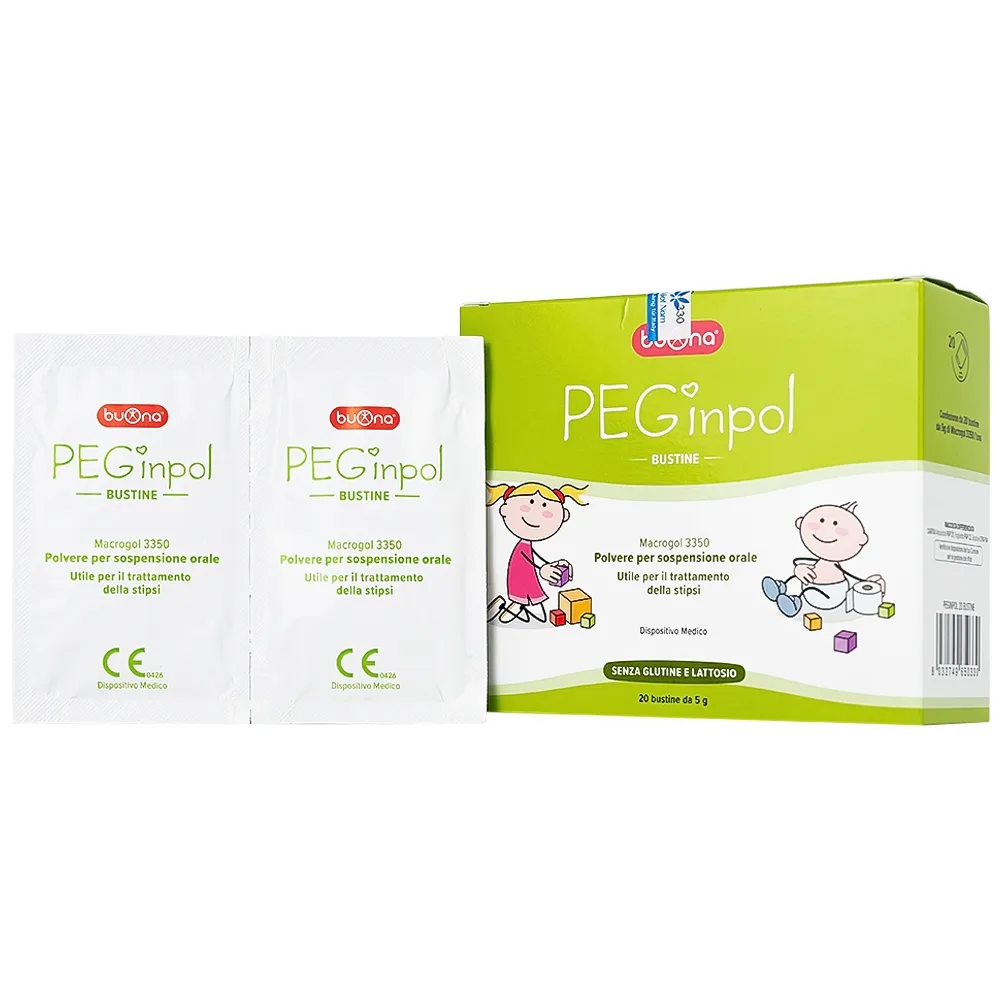 Hình ảnh Bột pha hỗn dịch nhuận tràng PEGinpol 5g Buona cải thiện tình trạng táo bón cho trẻ (20 gói)