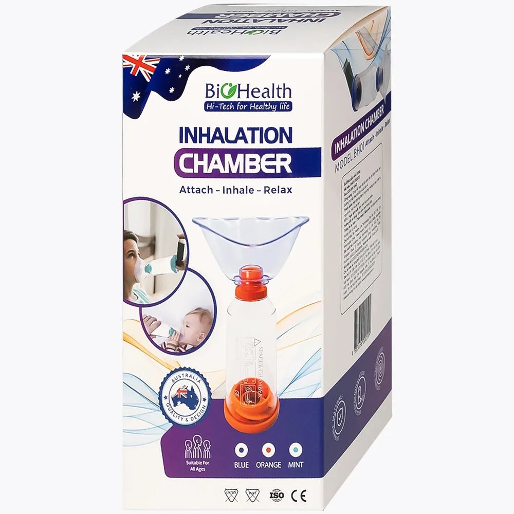 Hình ảnh Buồng đệm khí dung Inhalation Chamber BH01 220ml Biohealth đưa thuốc vào bằng đường hô hấp