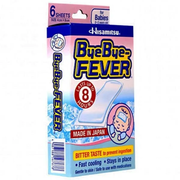 Hình ảnh Miếng dán hạ sốt Bye Bye-Fever Hisamitsu hạ sốt, làm mát lạnh nhanh và mạnh, kéo dài đến 10 giờ (6 miếng)