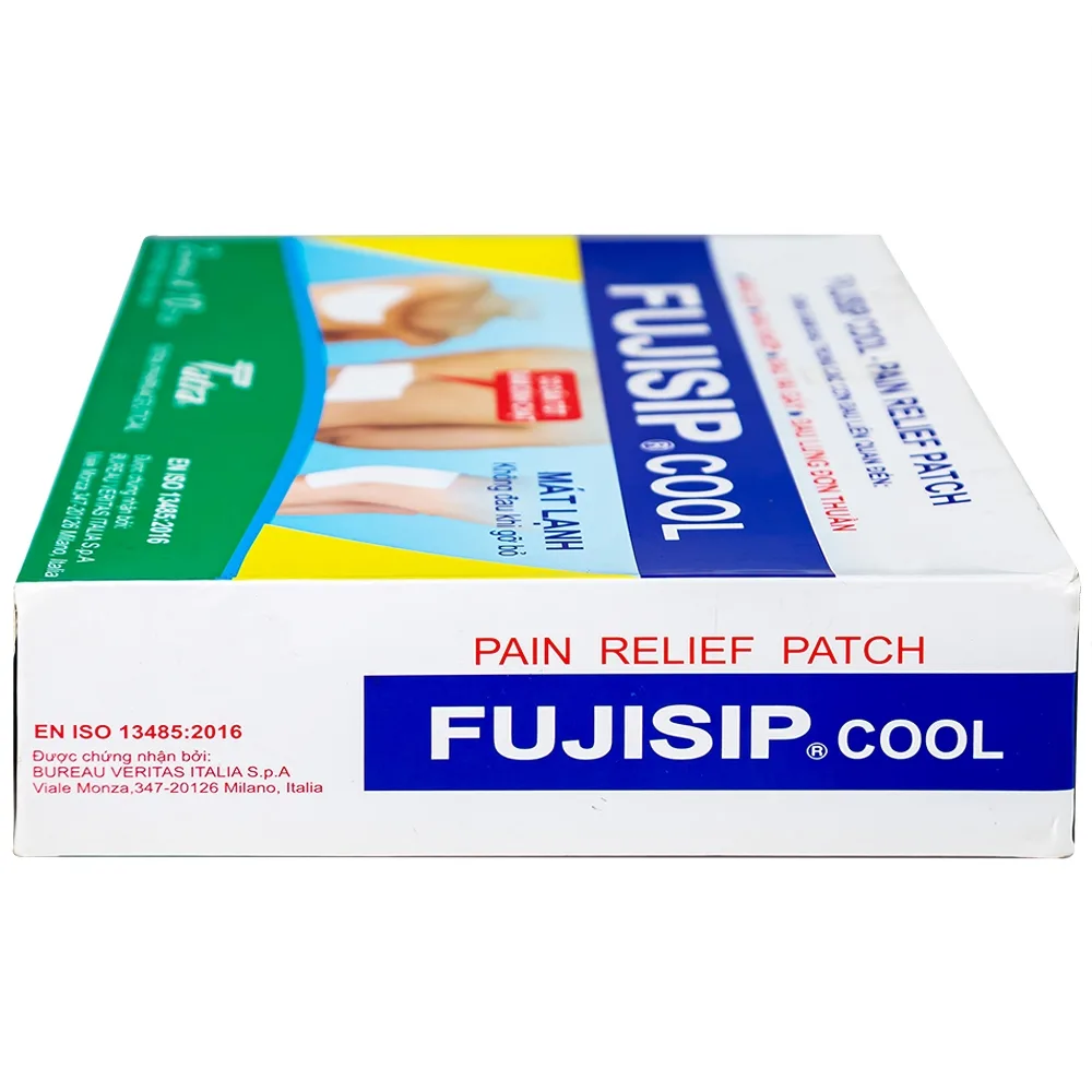 Hình ảnh Cao dán Fujisip Cool Thiên Ân giảm đau cơ, đau khớp, đau vai gáy, đau lưng (10 túi)