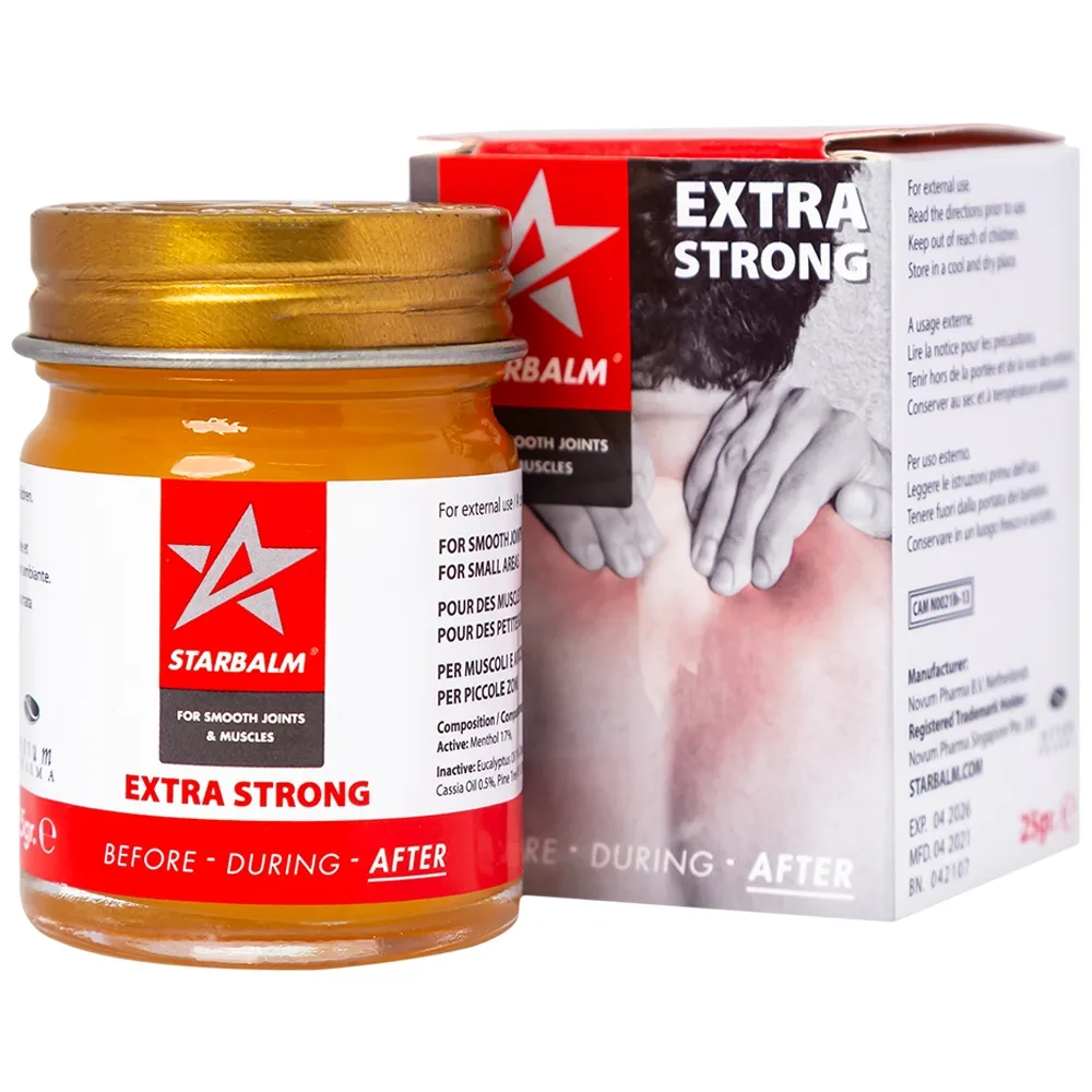 Hình ảnh Cao Starbalm đỏ 25g xoa bóp, làm nóng, thấm sâu vào cơ, hỗ trợ chấn thương