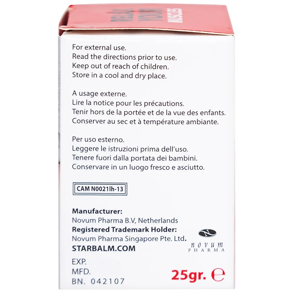 Hình ảnh Cao Starbalm đỏ 25g xoa bóp, làm nóng, thấm sâu vào cơ, hỗ trợ chấn thương