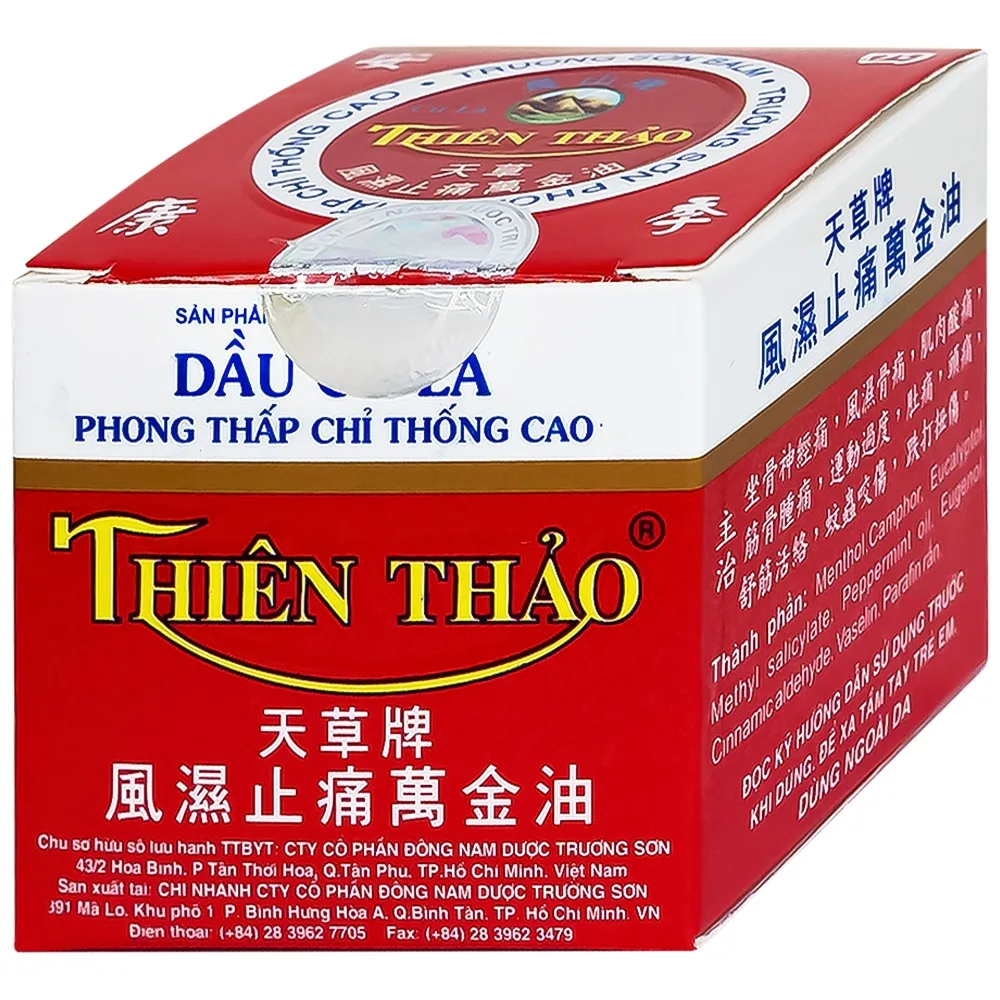 Hình ảnh Dầu Cù Là Phong Thấp Chỉ Thống Cao Thiên Thảo 30g Trường Sơn giảm đau thần kinh tọa, phong thấp, đau khớp (12 lọ)