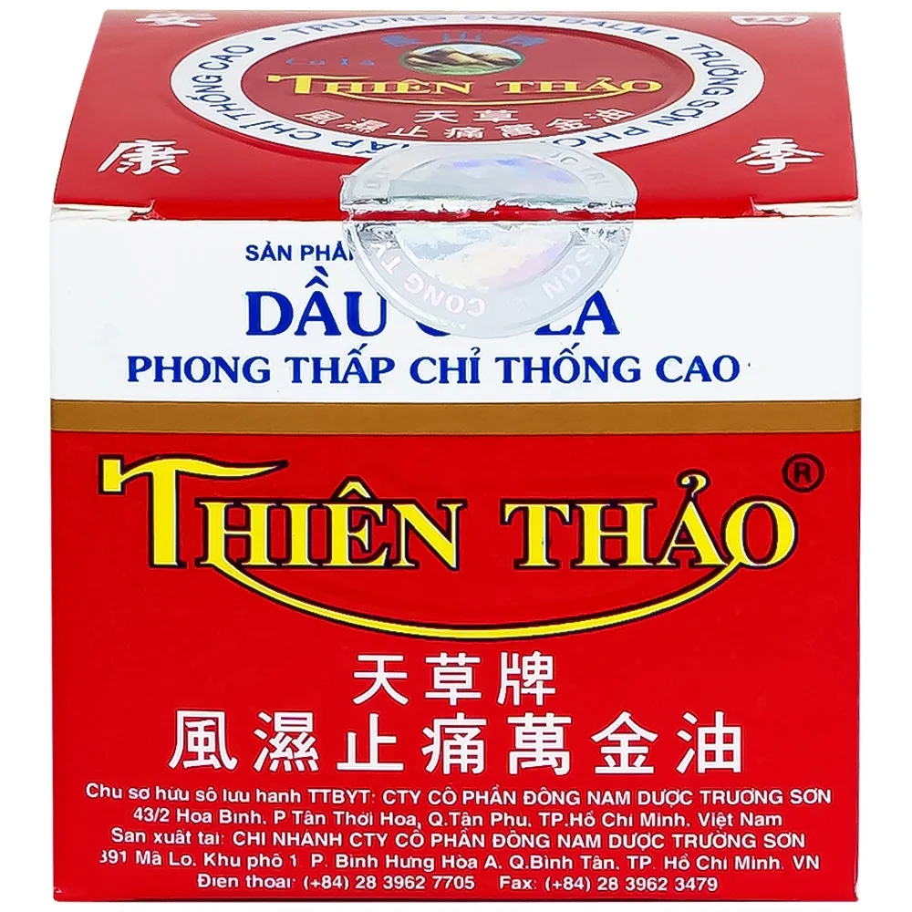 Hình ảnh Dầu Cù Là Phong Thấp Chỉ Thống Cao Thiên Thảo 30g Trường Sơn giảm đau thần kinh tọa, phong thấp, đau khớp (12 lọ)