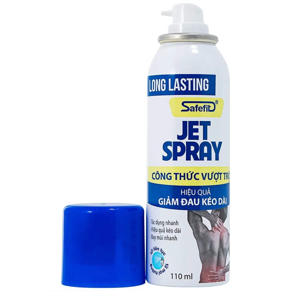 Hình ảnh Chai xịt giảm đau kháng viêm Safefit Jet Spray giảm đau, kháng viêm trong căng cơ, bong gân (110ml)