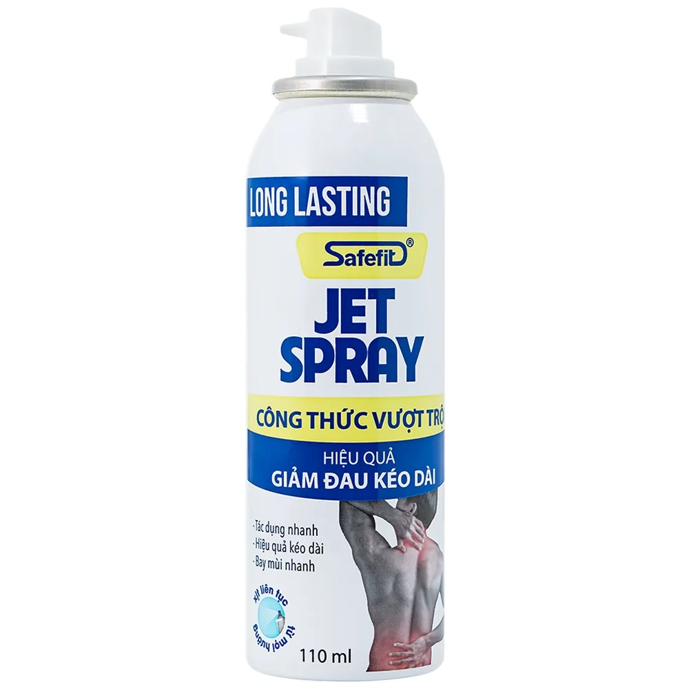 Hình ảnh Chai xịt giảm đau kháng viêm Safefit Jet Spray giảm đau, kháng viêm trong căng cơ, bong gân (110ml)