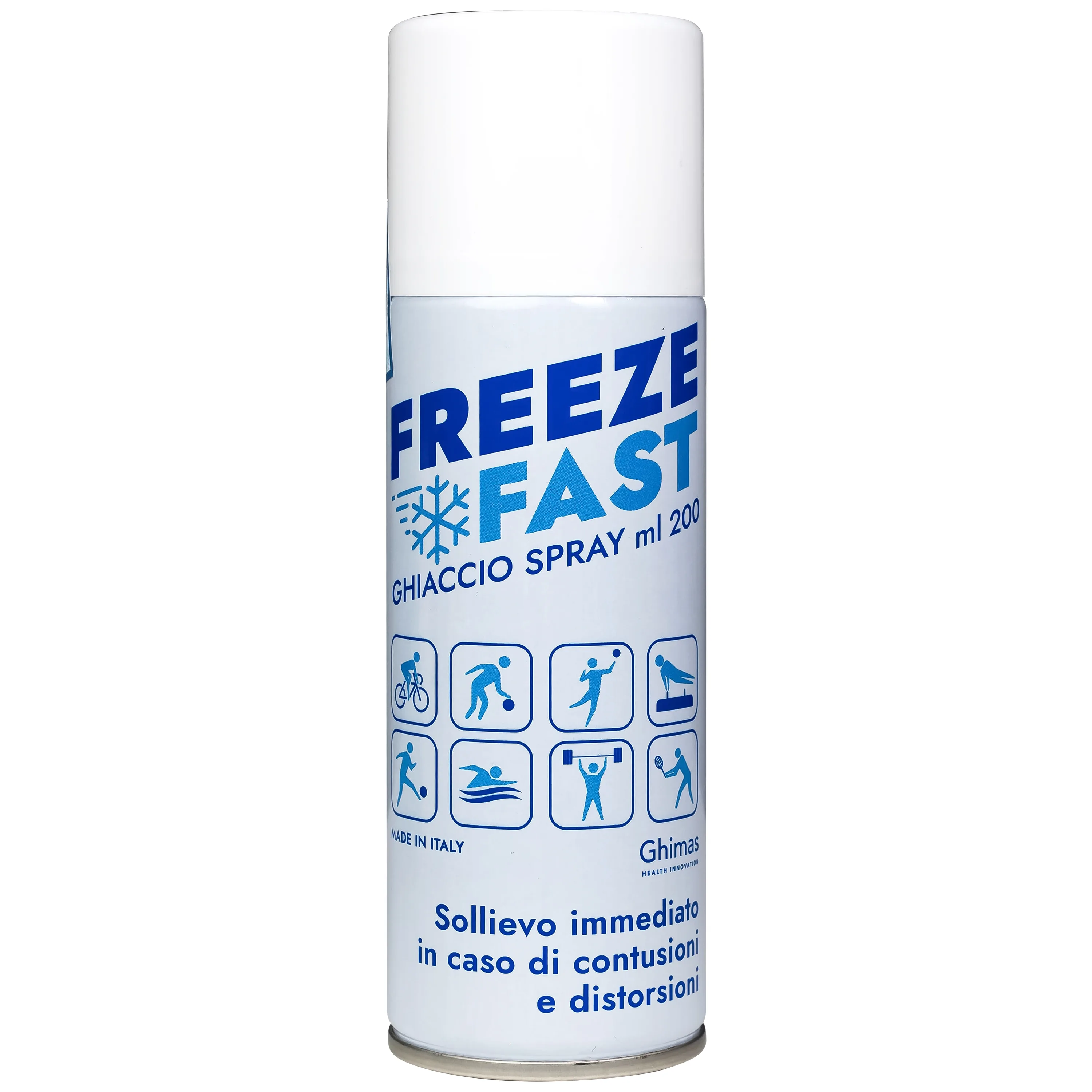 Hình ảnh Chai xịt lạnh giảm đau Freezefast Ghiaccio Spray 200ml phù hợp cho bầm tím, bong gân, chấn thương thể thao