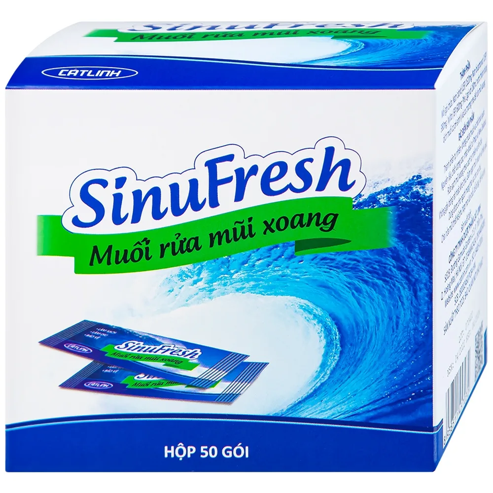 Hình ảnh Muối rửa mũi xoang SinuFresh làm sạch dịch nhầy (50 gói)