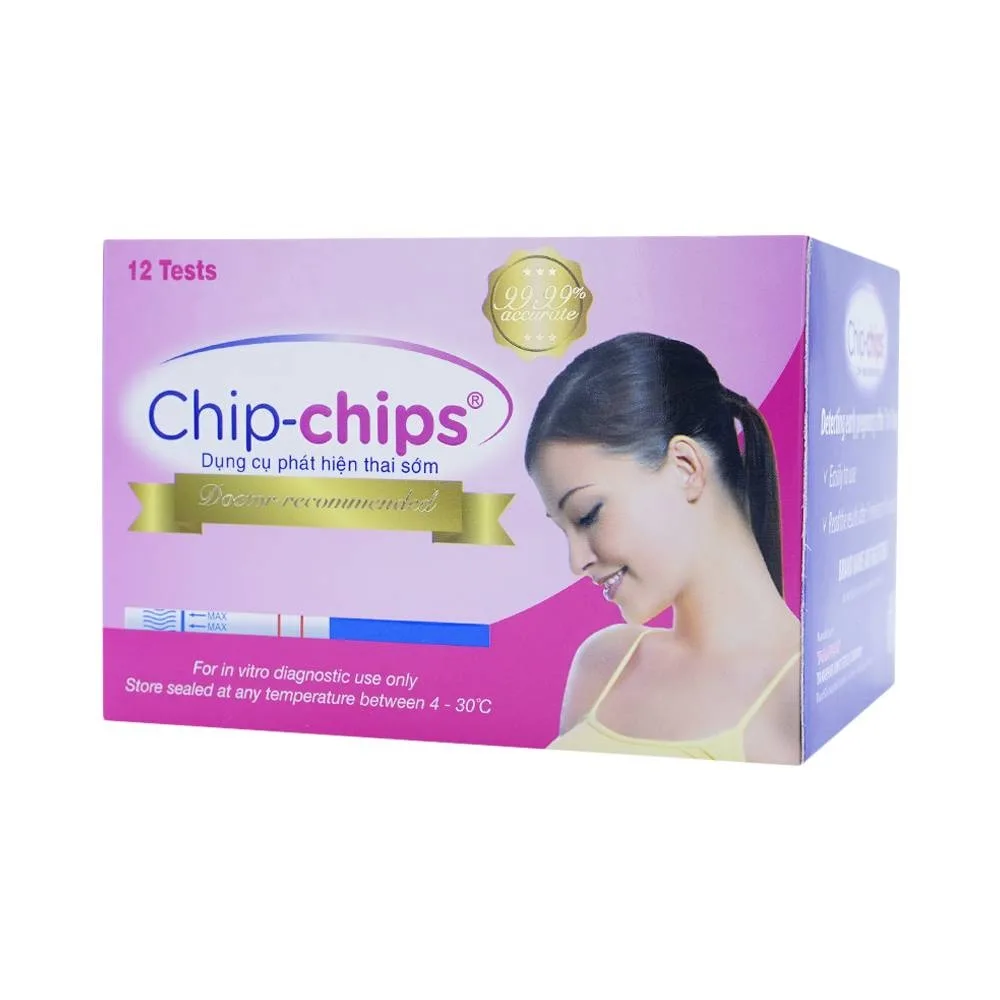 Hình ảnh Dụng cụ phát hiện thai sớm Chip-Chips Tanaphar sau giao hợp 7 - 10 ngày (12 que)