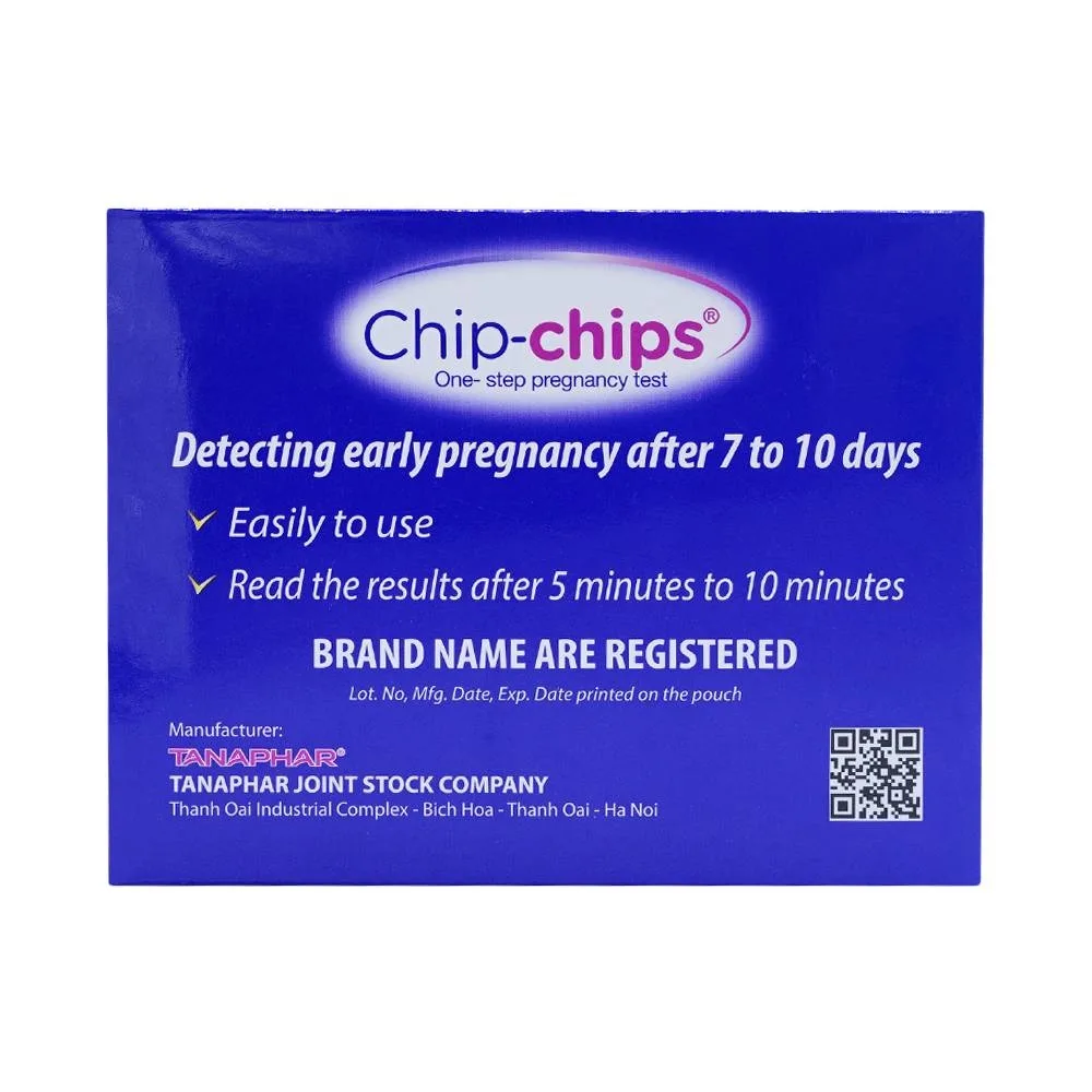 Hình ảnh Dụng cụ phát hiện thai sớm Chip-Chips Tanaphar sau giao hợp 7 - 10 ngày (12 que)