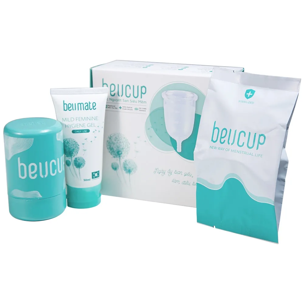 Hình ảnh Cốc nguyệt san BeUCup siêu mềm, kiểm soát mùi hôi, hạn chế viêm nhiễm (45mm x 65mm) 