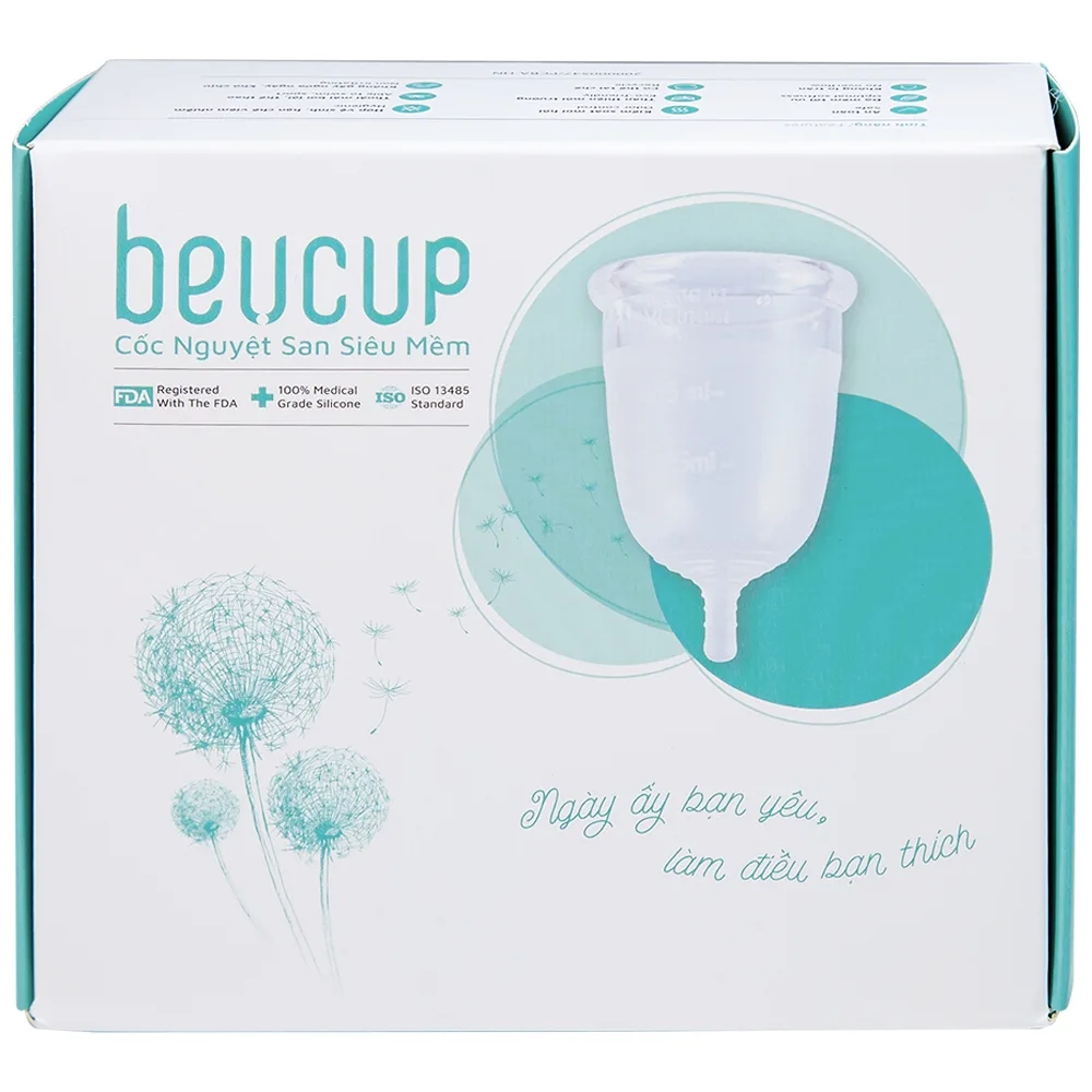 Hình ảnh Cốc nguyệt san BeUCup siêu mềm, kiểm soát mùi hôi, hạn chế viêm nhiễm (45mm x 65mm) 