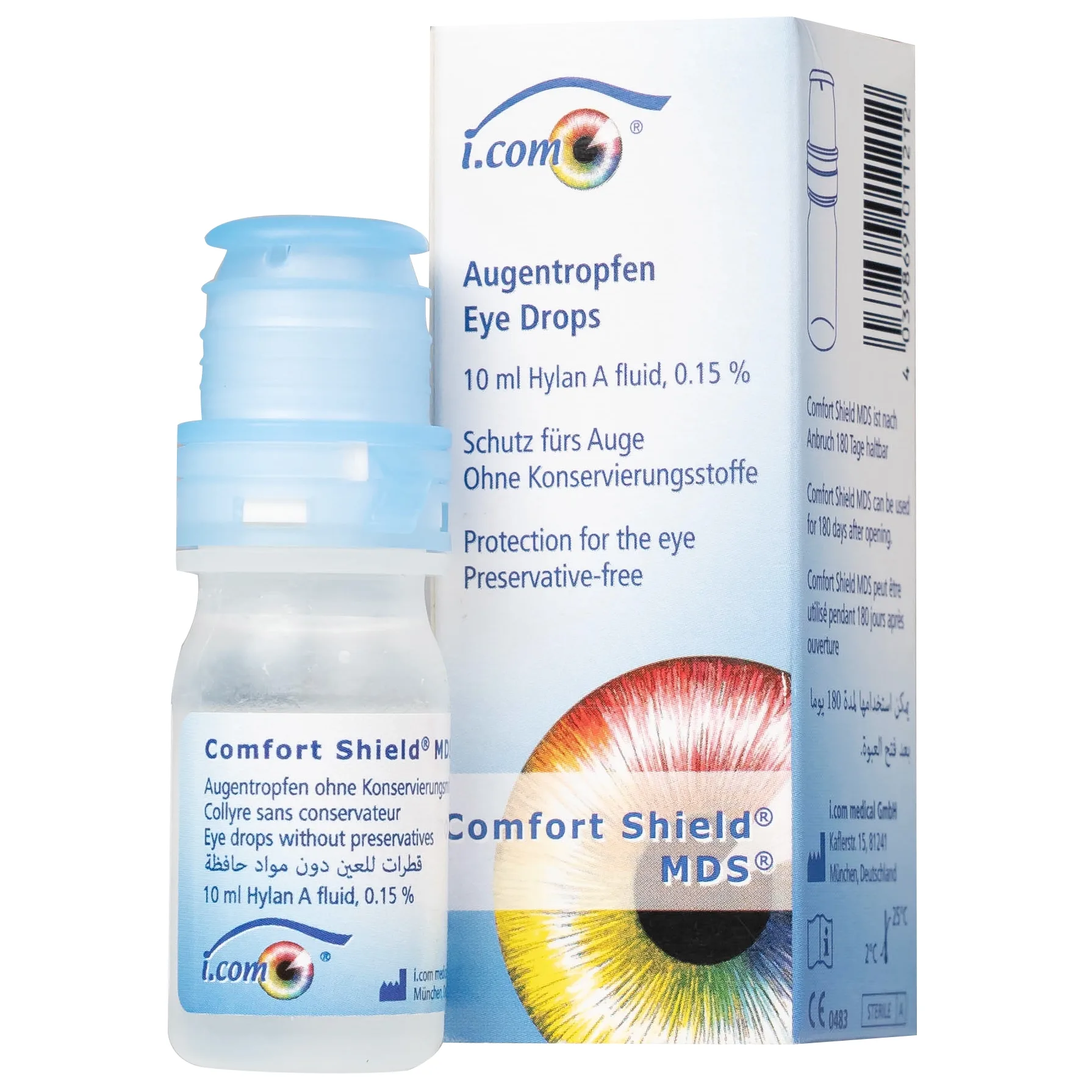 Hình ảnh Dung dịch nhỏ mắt Comfort Shield MDS 10ml I.com giảm khô mắt do viêm giác mạc kết mạc khô