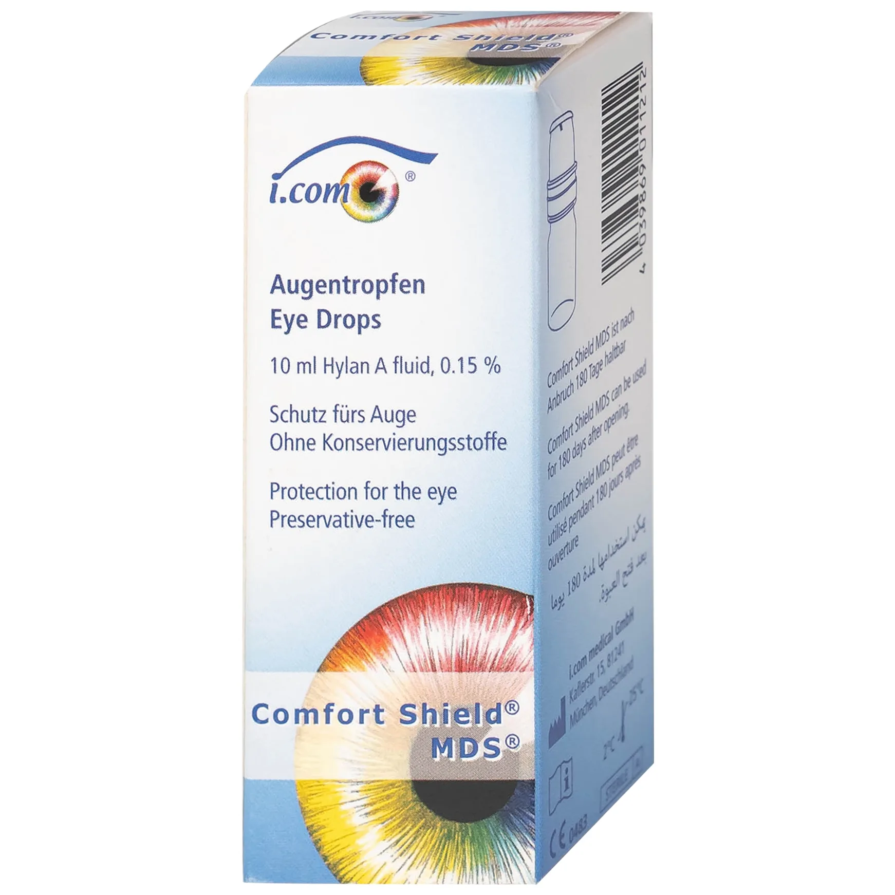 Hình ảnh Dung dịch nhỏ mắt Comfort Shield MDS 10ml I.com giảm khô mắt do viêm giác mạc kết mạc khô