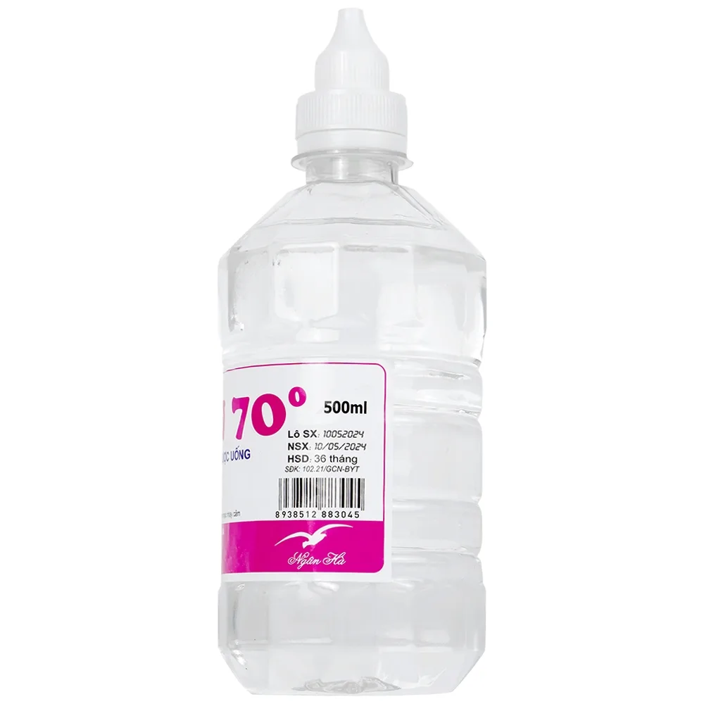 Hình ảnh Cồn 70 độ Ngân Hà hỗ trợ sát trùng vết thương (500ml)