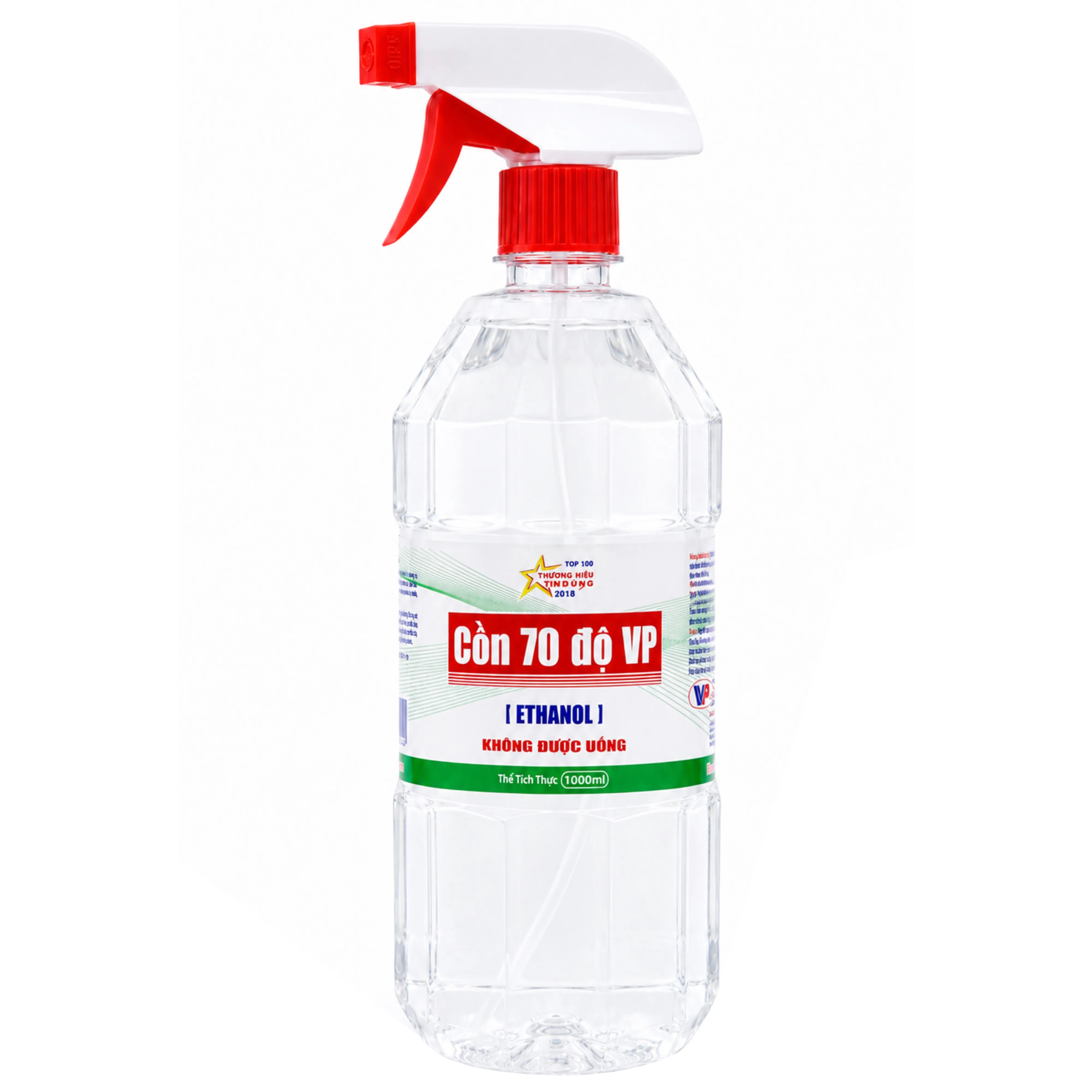 Hình ảnh Cồn 70 độ Vĩnh Phúc (có vòi xịt) dùng sát trùng da và tiệt trùng dụng cụ y tế (1000ml)