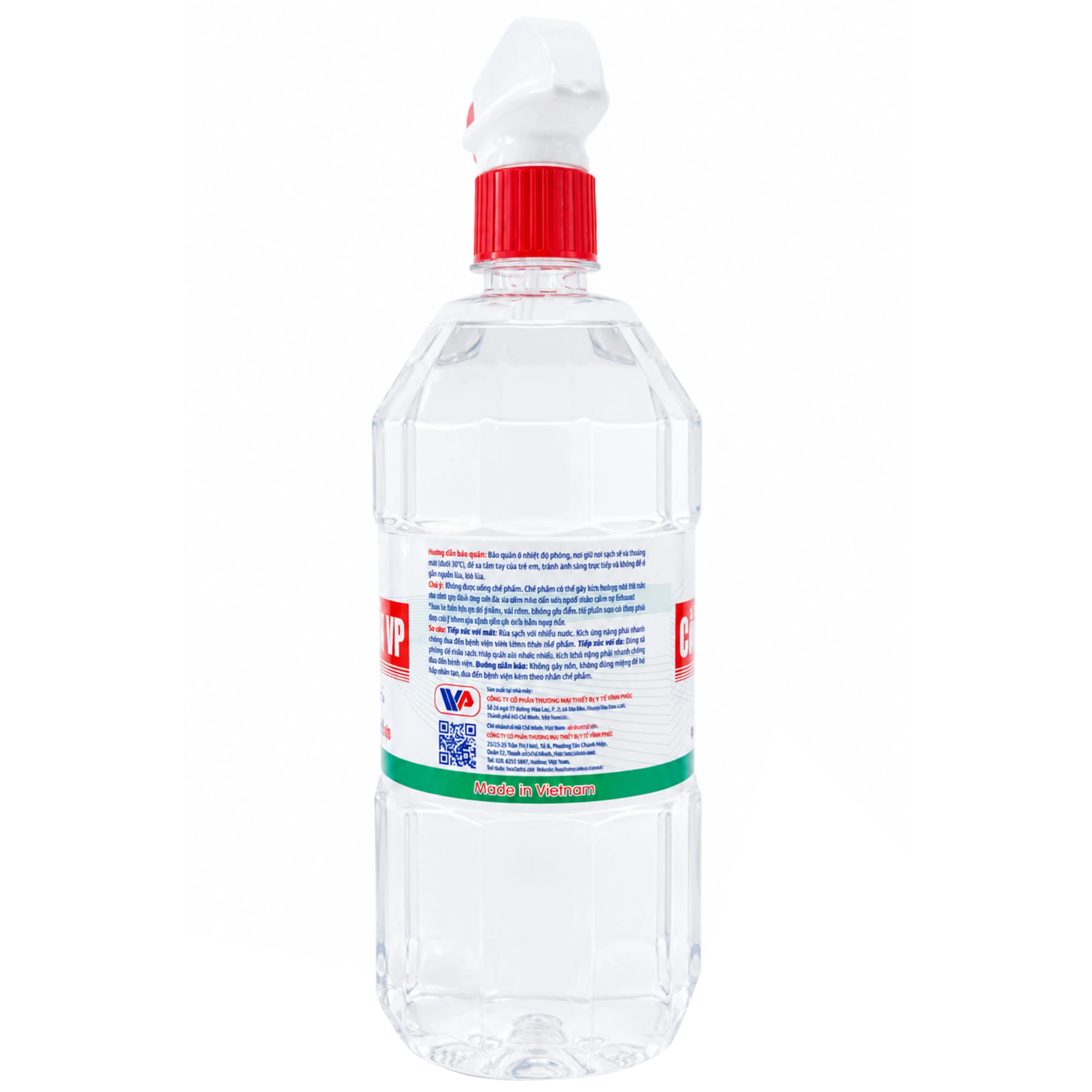 Hình ảnh Cồn 70 độ Vĩnh Phúc (có vòi xịt) dùng sát trùng da và tiệt trùng dụng cụ y tế (1000ml)