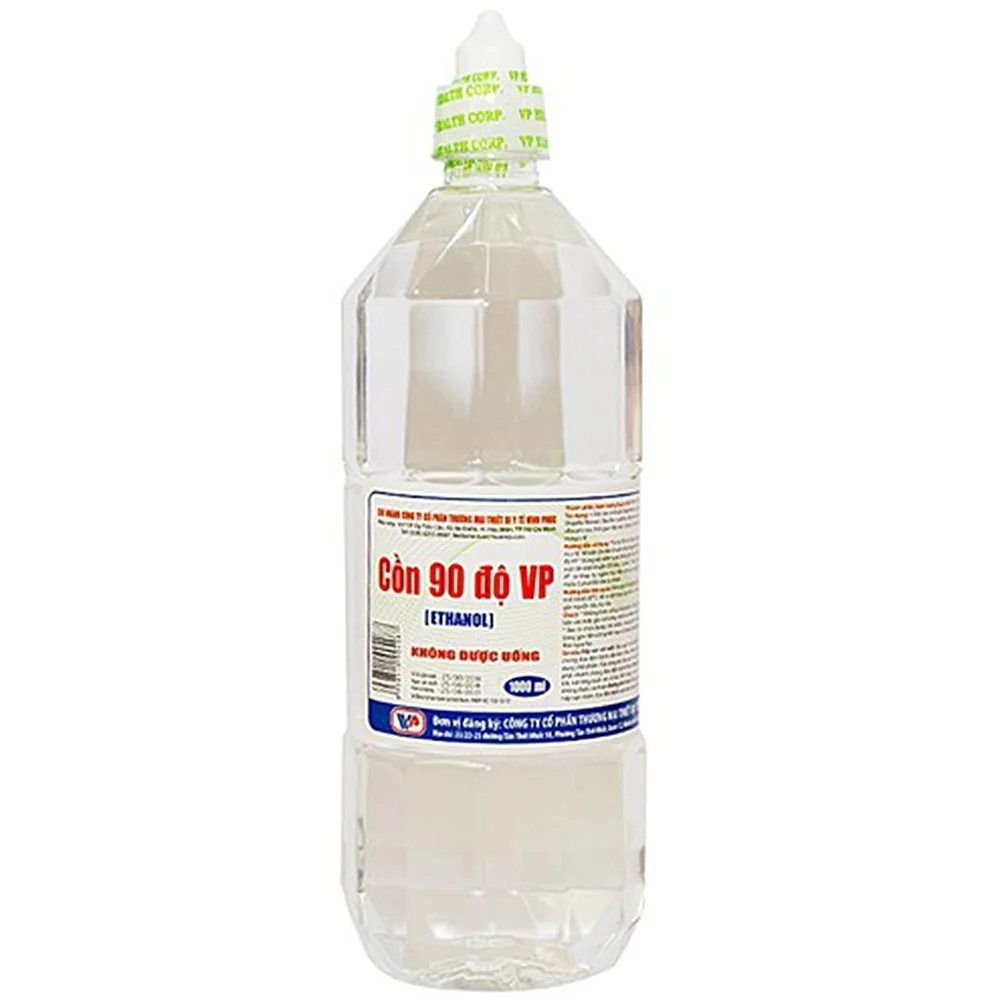 Hình ảnh Cồn 90 độ Vĩnh Phúc tiệt trùng các dụng cụ y tế (1000ml)