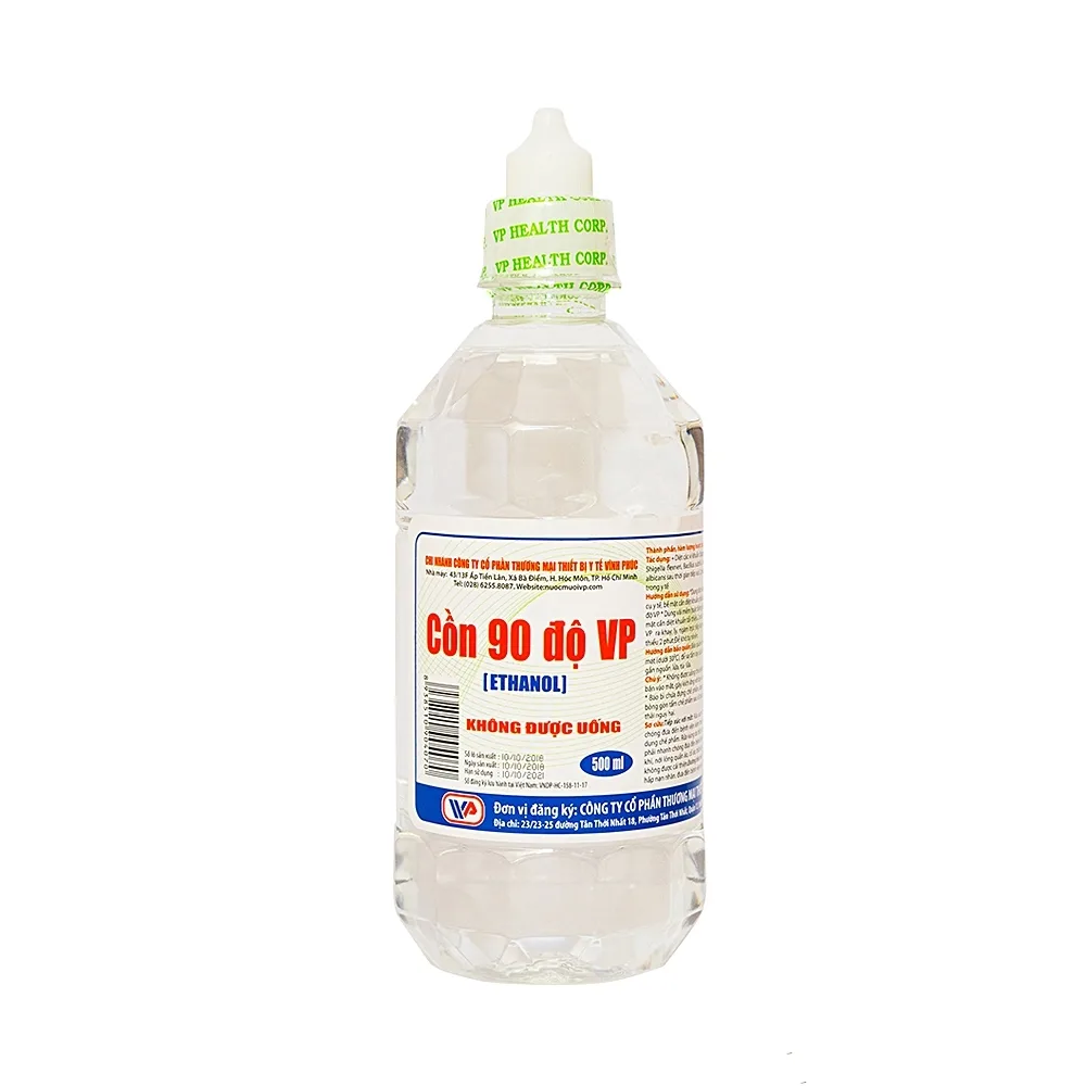 Hình ảnh Cồn 90 độ Vĩnh Phúc tiệt trùng các dụng cụ y tế (500ml)