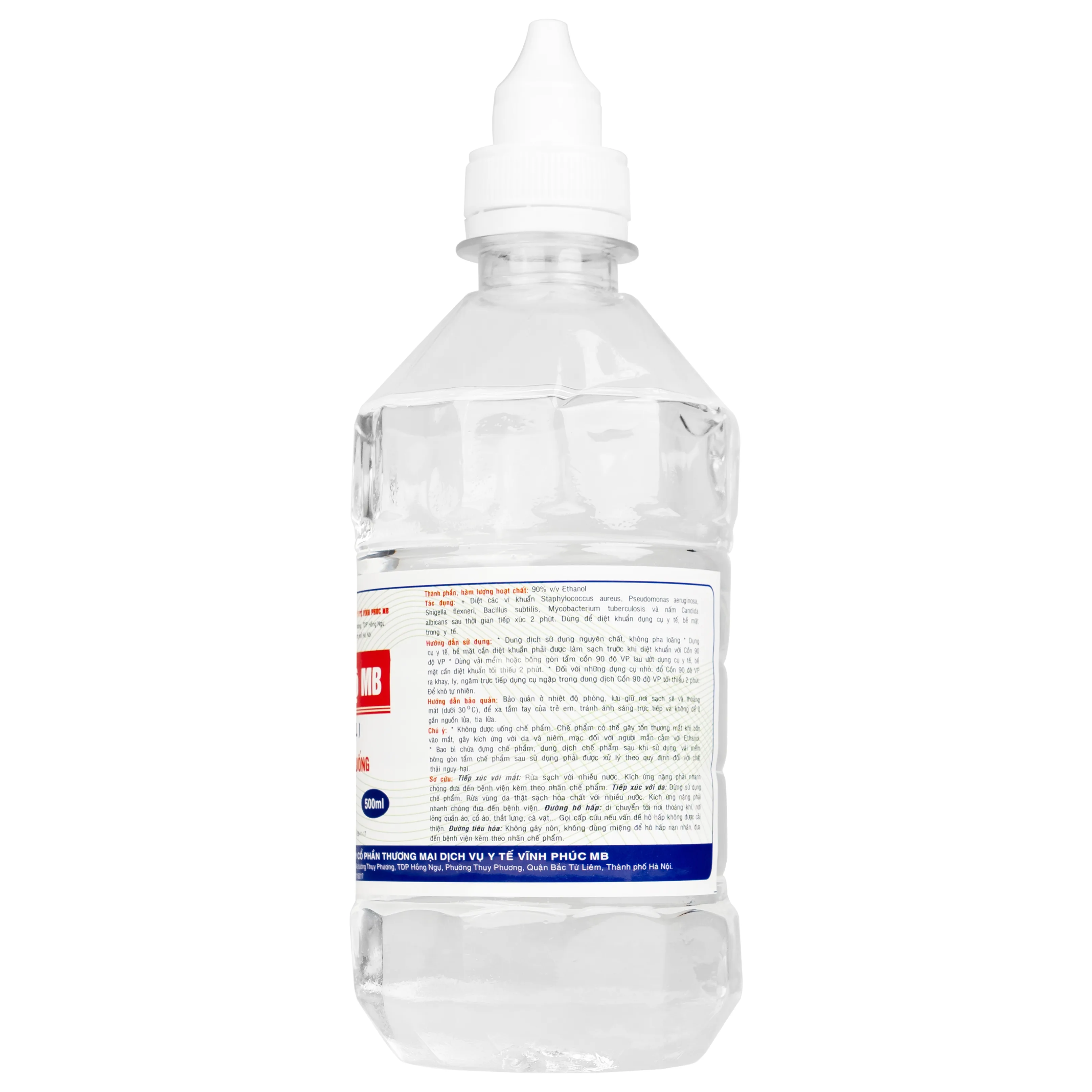 Hình ảnh Cồn 90 độ Vĩnh Phúc tiệt trùng các dụng cụ y tế (500ml)