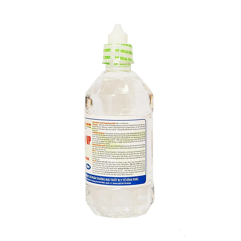Hình ảnh Cồn 90 độ Vĩnh Phúc tiệt trùng các dụng cụ y tế (500ml)