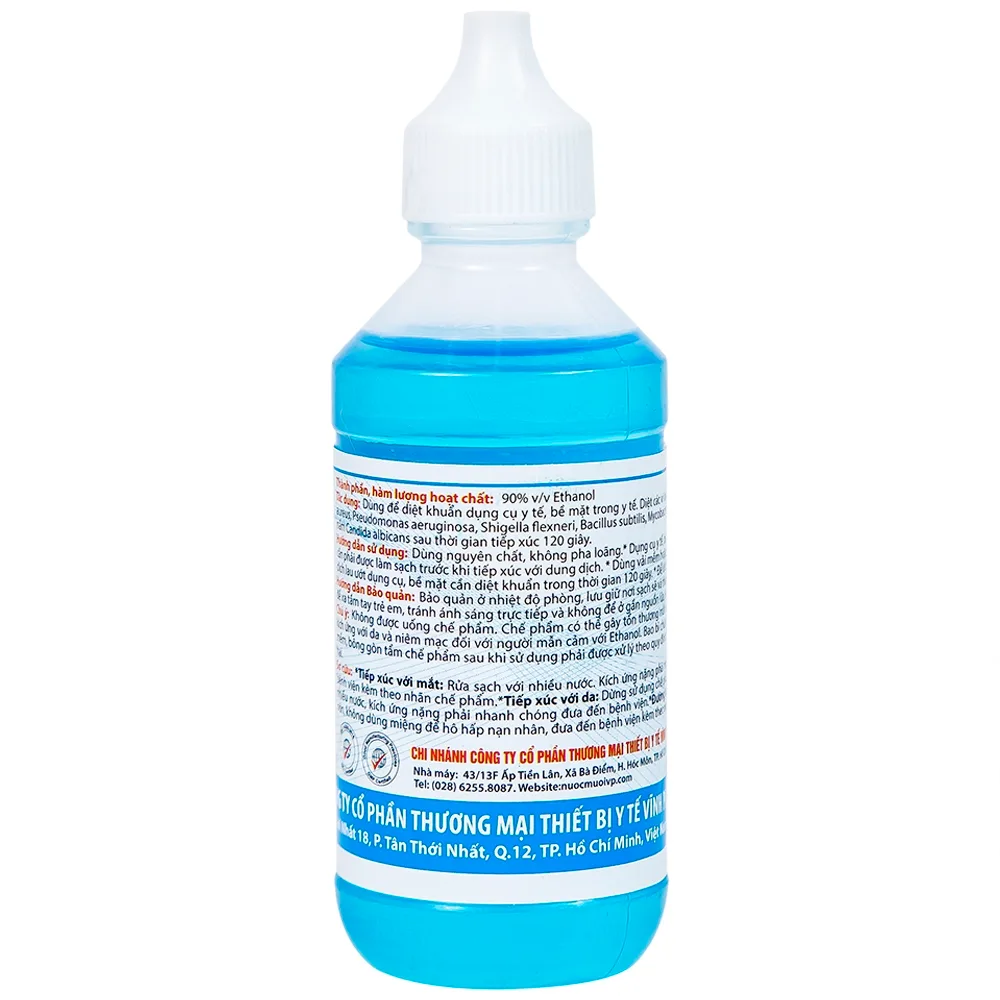 Hình ảnh Cồn Xanh 90 độ Vĩnh Phúc hỗ trợ sát trùng vết thương ngoài (60ml)