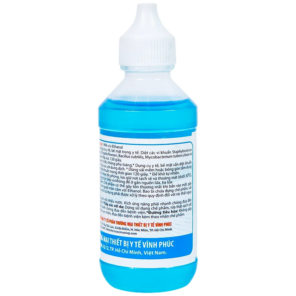 Hình ảnh Cồn Xanh 90 độ Vĩnh Phúc hỗ trợ sát trùng vết thương ngoài (60ml)