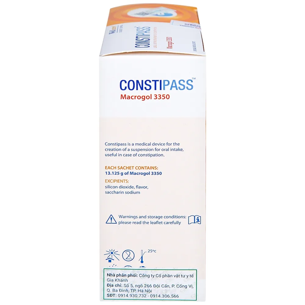 Hình ảnh Bột nhuận tràng Constipass Wellcare bổ trợ nhuận tràng, khắc phục chứng táo bón (20 gói)