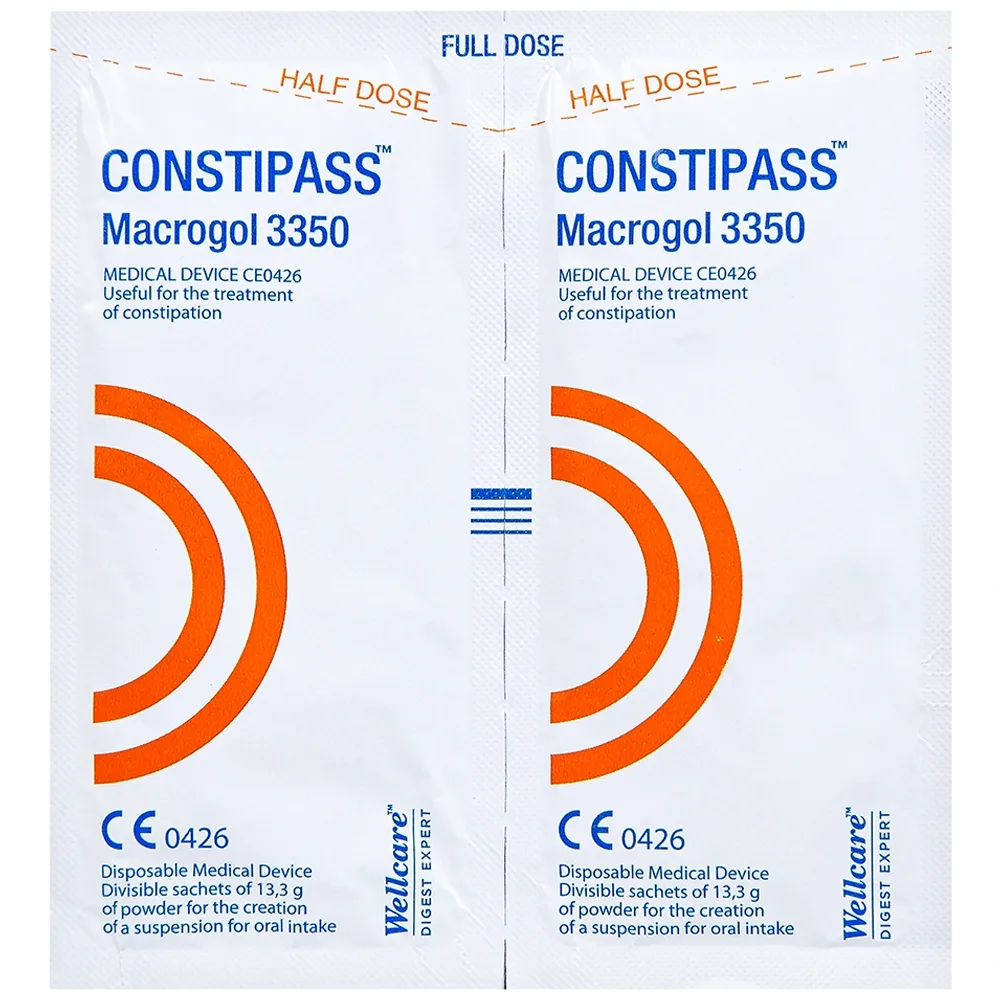 Hình ảnh Bột nhuận tràng Constipass Wellcare bổ trợ nhuận tràng, khắc phục chứng táo bón (20 gói)