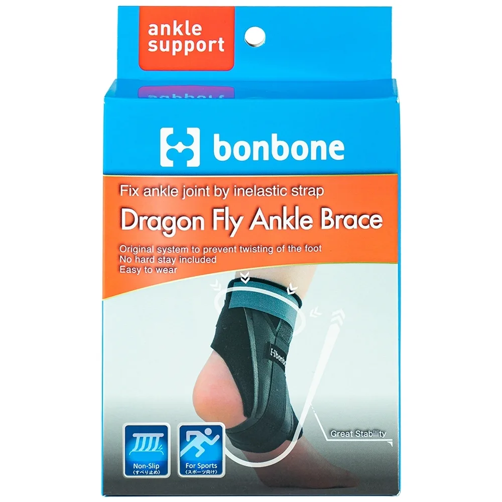 Hình ảnh Đai nẹp mắt cá chân phải Bonbone Dragon Fly Ankle Brace size M giảm rung và chấn động khi hoạt động liên tục