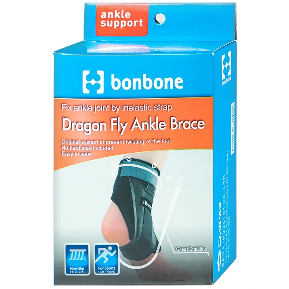 Hình ảnh Đai nẹp mắt cá chân trái Bonbone Dragon Fly Ankle Brace size M giảm rung và chấn động khi hoạt động liên tục