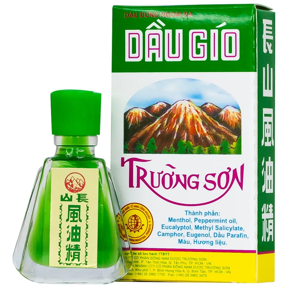 Hình ảnh Dầu gió Trường Sơn 2.5ml dùng hỗ trợ trong trường hợp cảm, ho, sổ mũi, nhức đầu (20 chai)