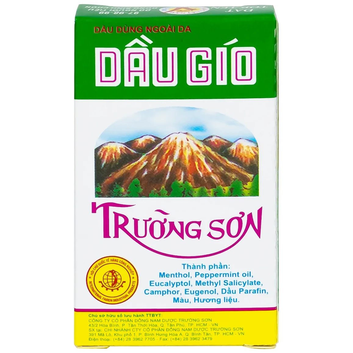 Hình ảnh Dầu gió Trường Sơn 2.5ml dùng hỗ trợ trong trường hợp cảm, ho, sổ mũi, nhức đầu (20 chai)
