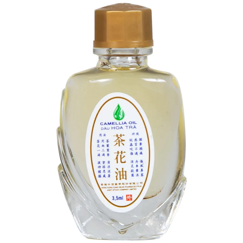 Hình ảnh Dầu Hoa Trà Camellia Oil Hong Kong Zung Seon hỗ trợ điều trị cảm cúm, nghẹt mũi, chóng mặt, nhứt đầu (3.5ml)