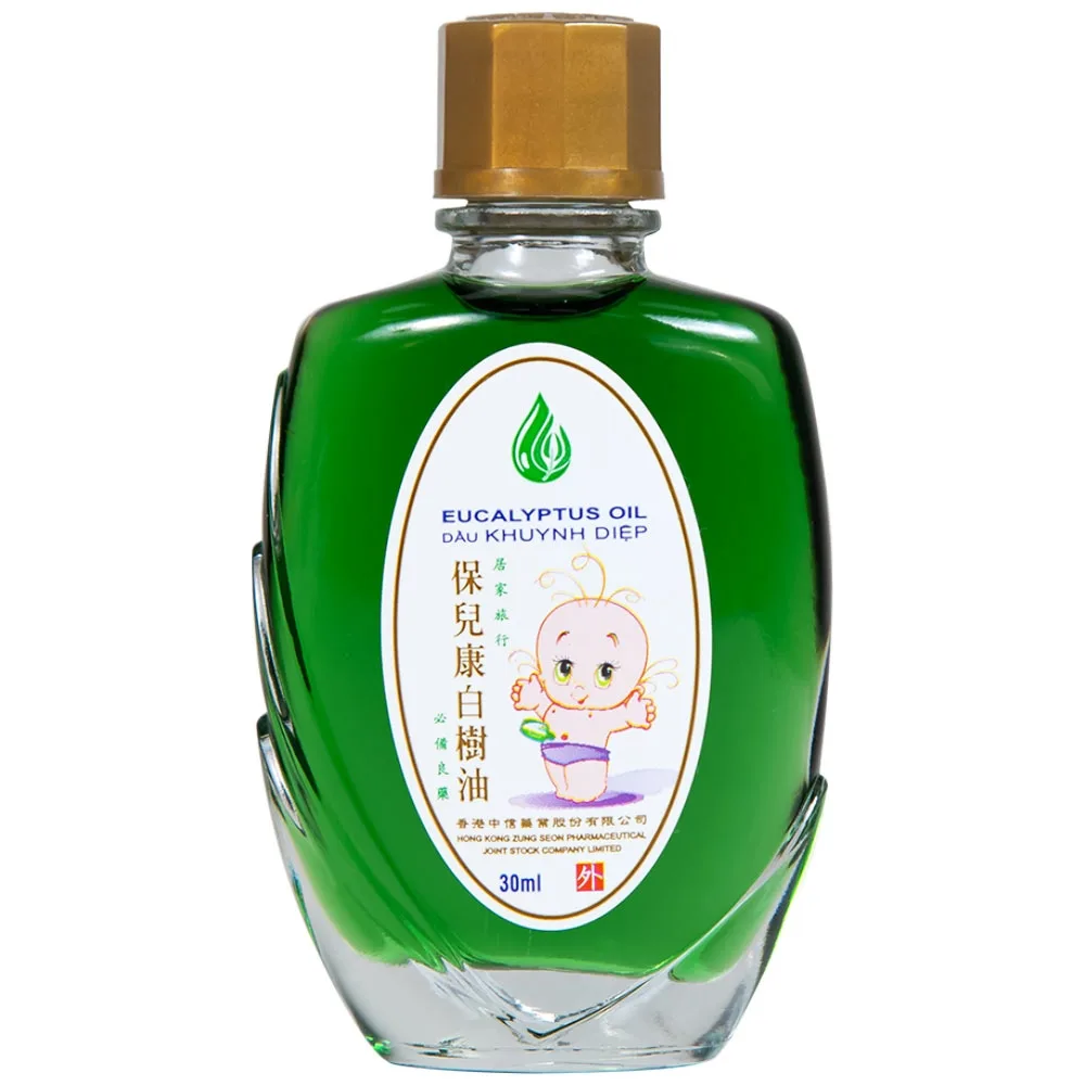 Hình ảnh Dầu Khuynh Diệp Eucalyptus Oil Hong Kong Zung Seon hỗ trợ điều trị cảm cúm, nghẹt mũi, đau bụng, giữ ấm (30ml)
