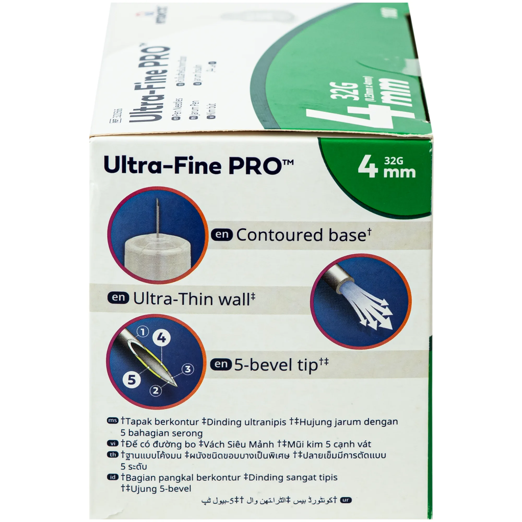 Hình ảnh Đầu kim Tiểu Đường 32Gx4Mm Bd Ultra-Fine Pro Embecta (Hộp 100 Cái)