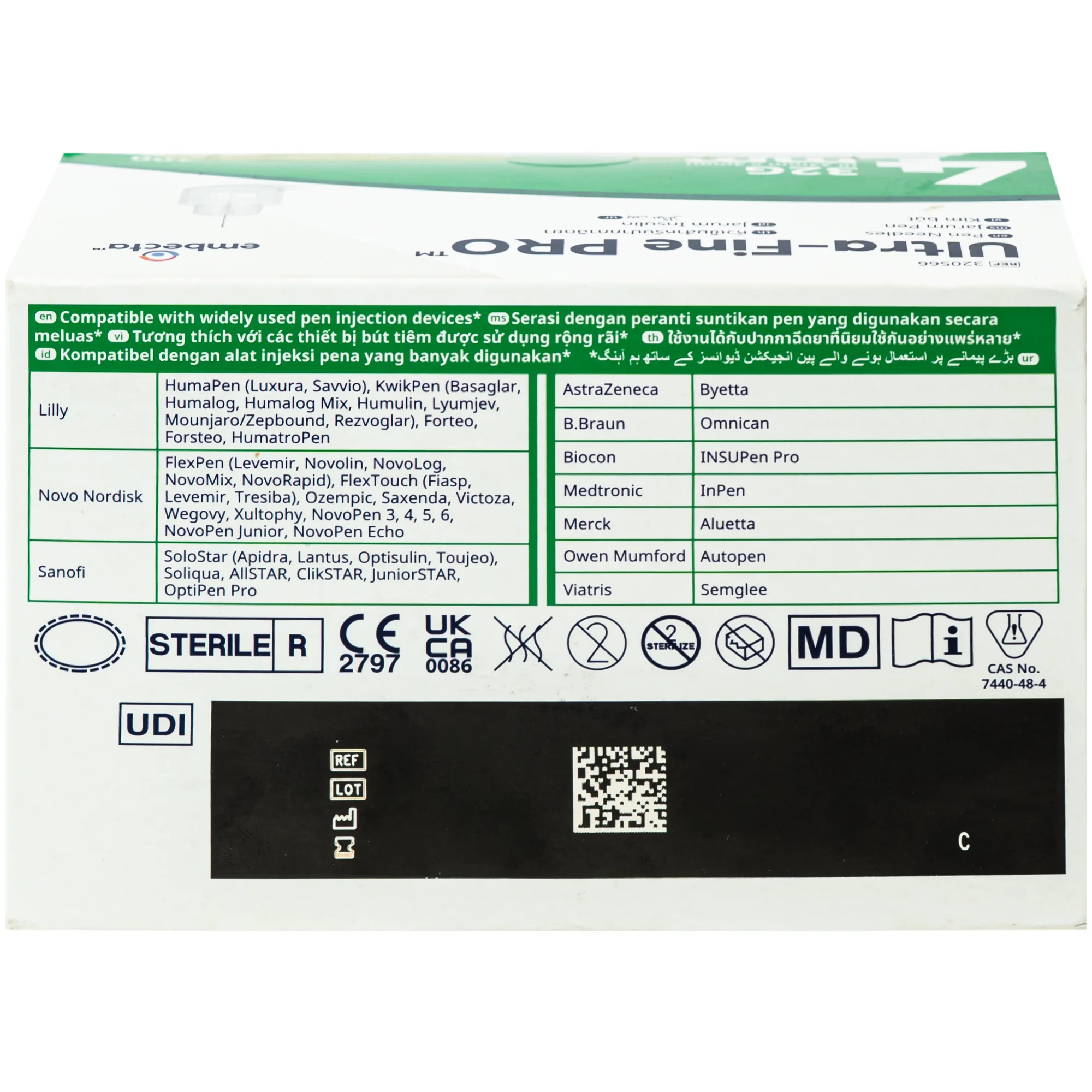 Hình ảnh Đầu kim Tiểu Đường 32Gx4Mm Bd Ultra-Fine Pro Embecta (Hộp 100 Cái)