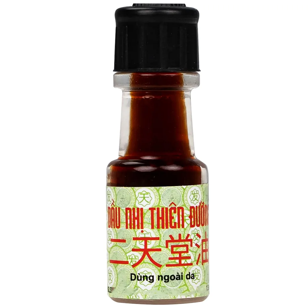 Hình ảnh Dầu Nhị Thiên Đường 1.5ml dùng khi bị cảm mạo phong hàn, sổ mũi (10 chai)