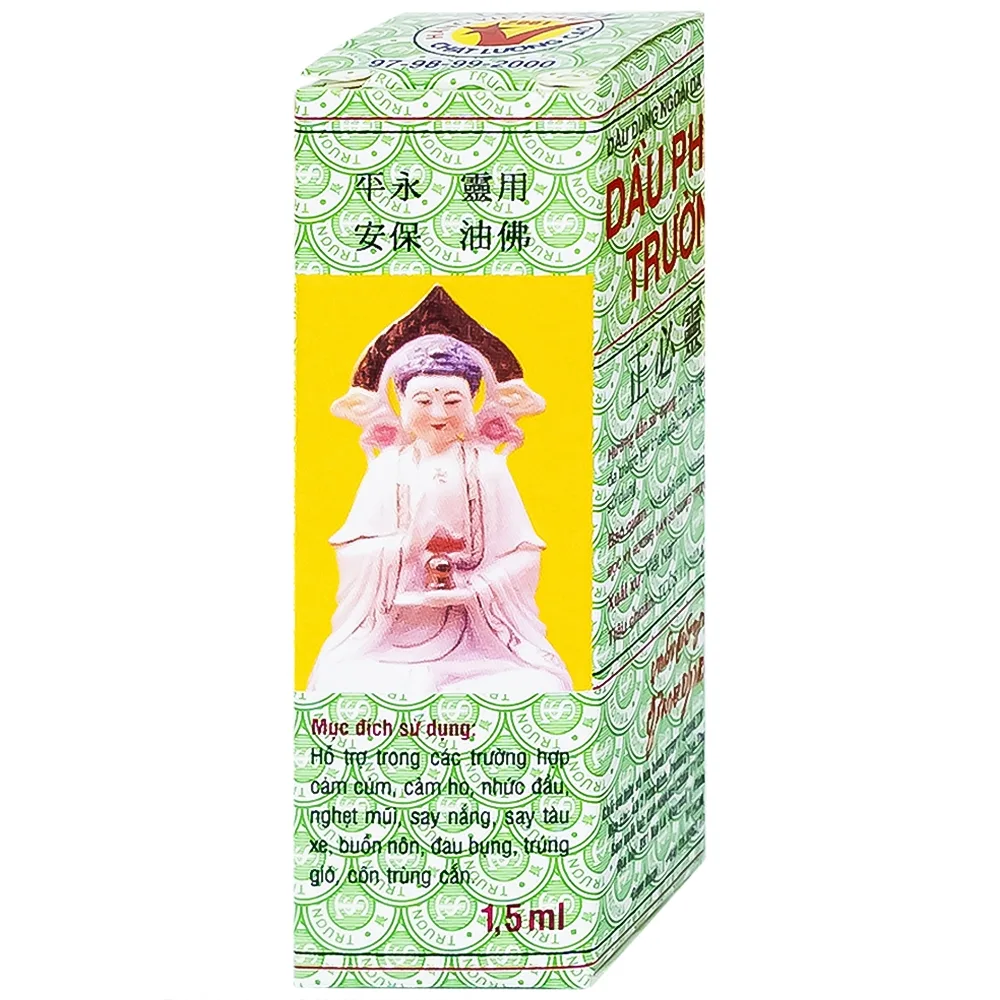 Hình ảnh Dầu Phật Linh 1.5ml Trường Sơn dùng hỗ trợ trường hợp cảm cúm, cảm ho, nhức đầu, nghẹt mũi (10 chai)