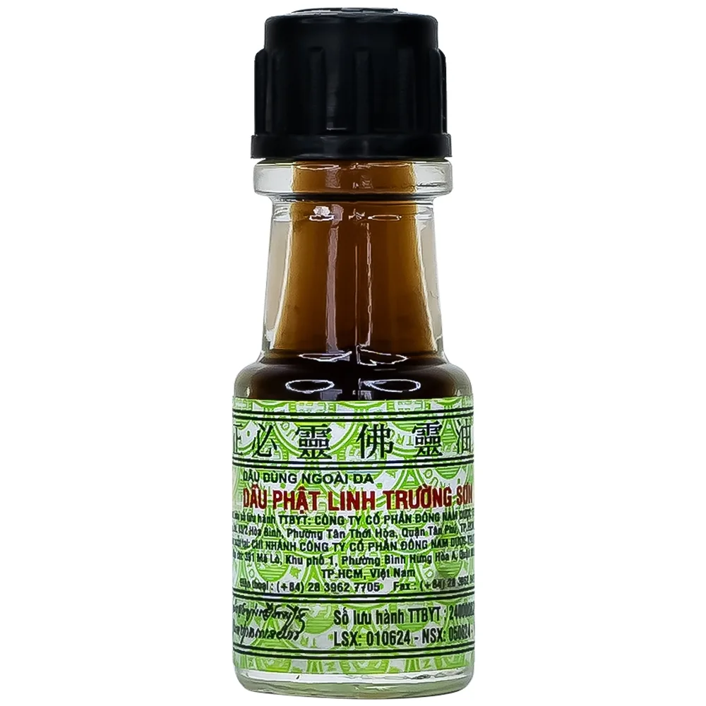 Hình ảnh Dầu Phật Linh 1.5ml Trường Sơn dùng hỗ trợ trường hợp cảm cúm, cảm ho, nhức đầu, nghẹt mũi (10 chai)