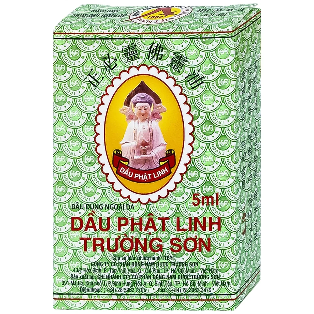 Hình ảnh Dầu Phật Linh 5ml Trường Sơn dùng hỗ trợ trường hợp cảm cúm, cảm ho, nhức đầu, nghẹt mũi (12 chai)