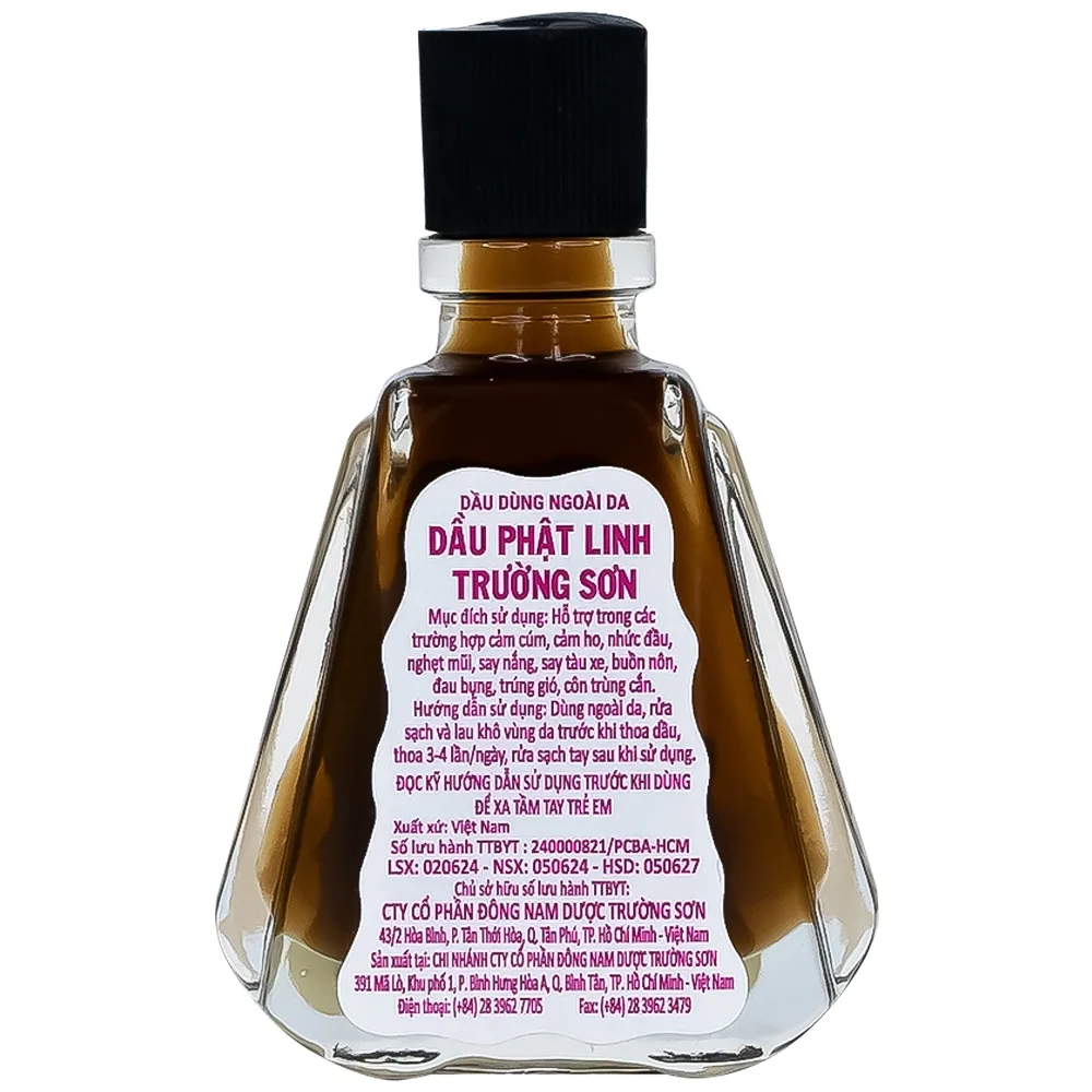 Hình ảnh Dầu Phật Linh 5ml Trường Sơn dùng hỗ trợ trường hợp cảm cúm, cảm ho, nhức đầu, nghẹt mũi (12 chai)