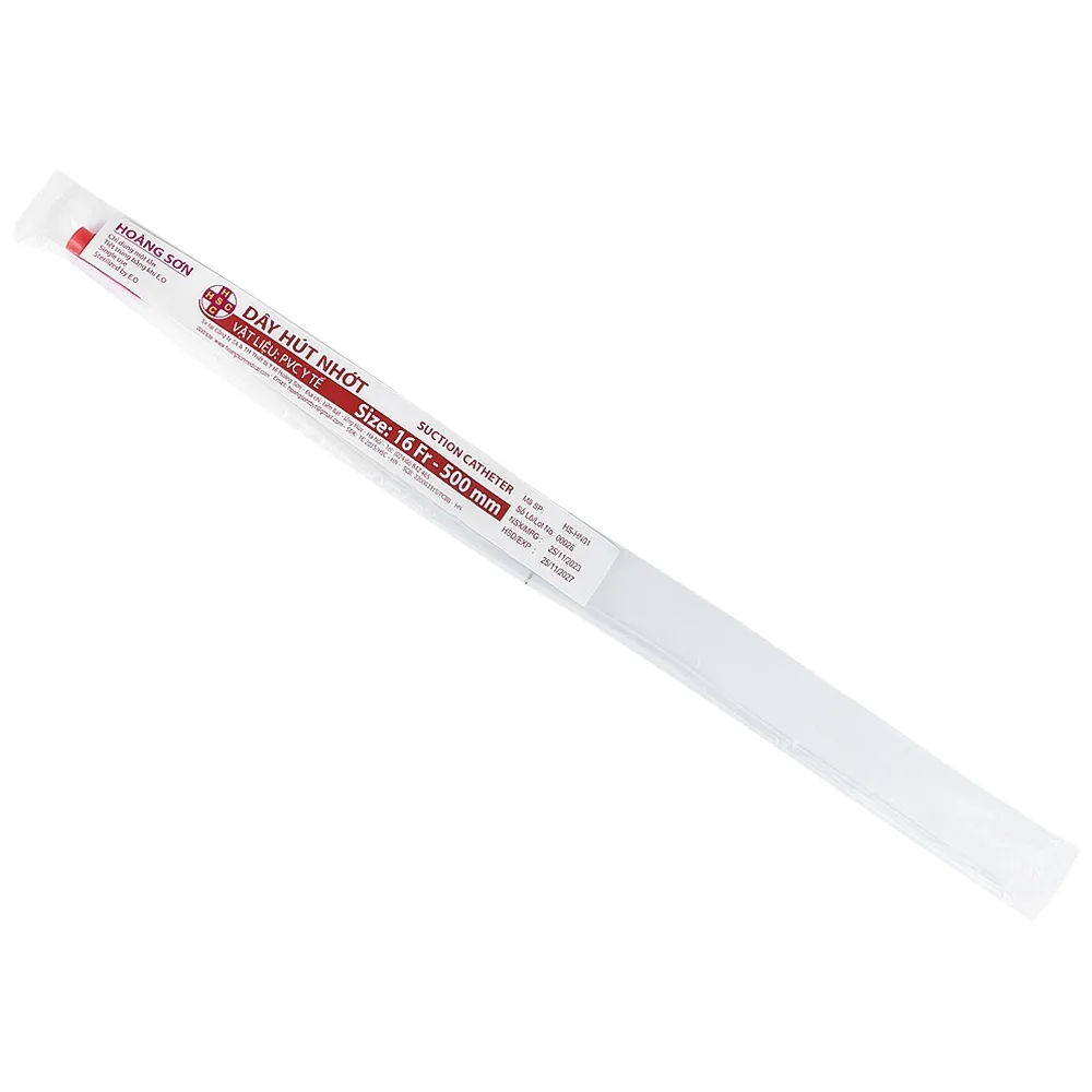 Hình ảnh Dây hút nhớt Hoàng Sơn size 16 fr dùng để hút dịch đờm trong khoang mũi, miệng, họng (500 mm)