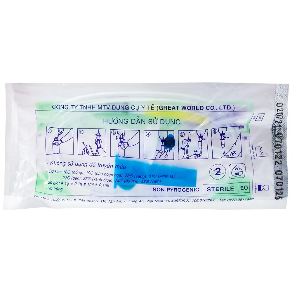 Hình ảnh Bộ dây truyền dịch AF/C Great World sử dụng một lần (10 dây)