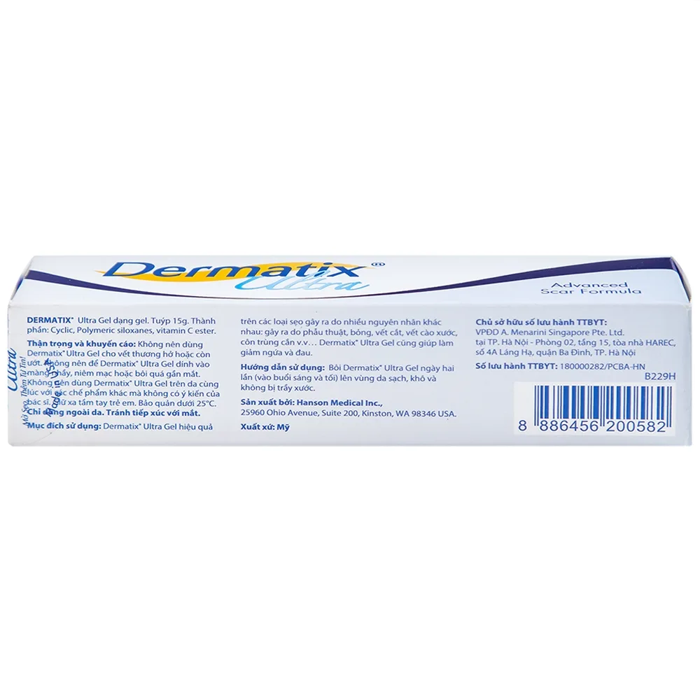 Hình ảnh Gel Dermatix Ultra cải thiện hiệu quả sẹo lồi và sẹo phì đại (15g)