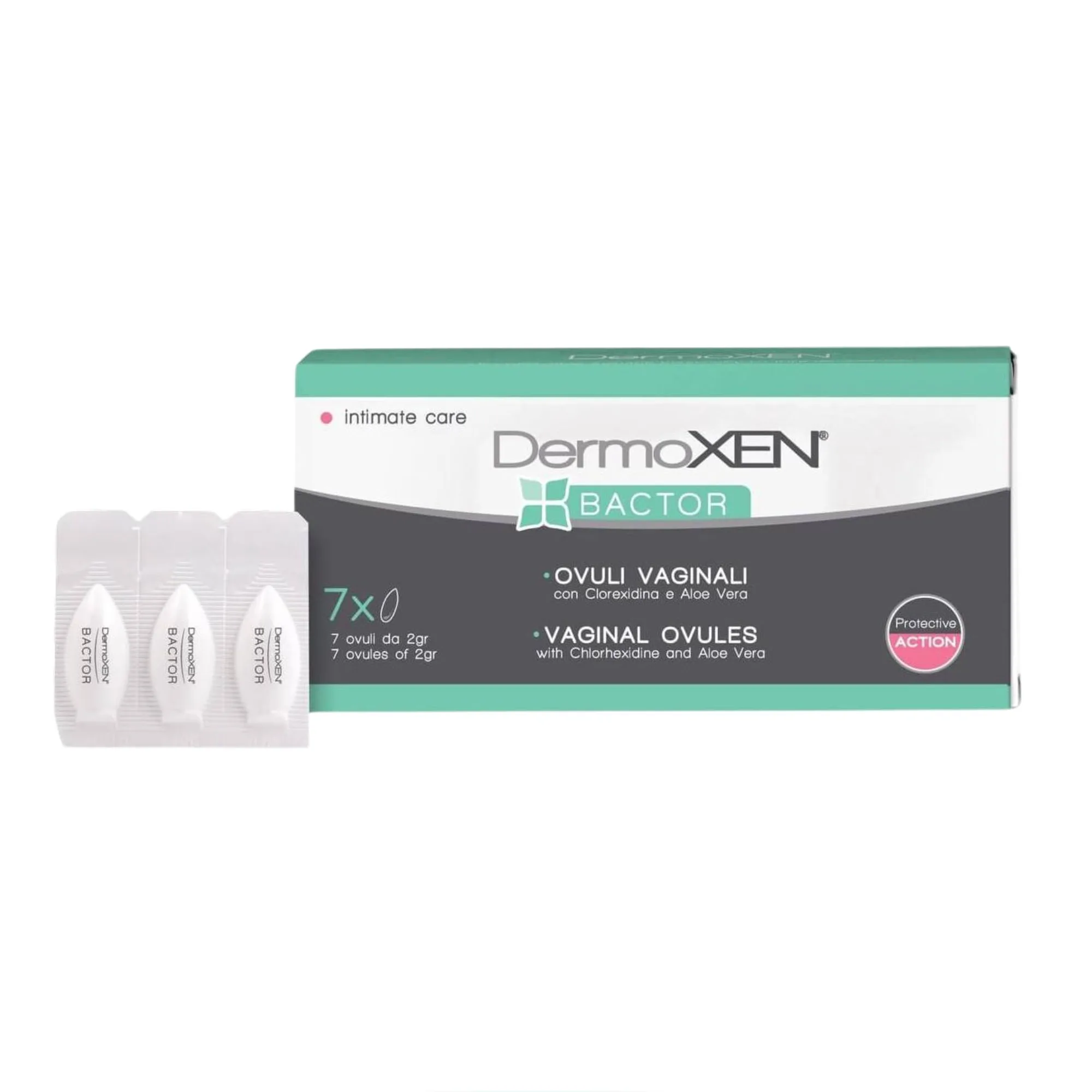 Hình ảnh Viên đặt phụ khoa Dermoxen BACTOR Ekuberg Pharma hỗ trợ điều trị viêm phụ khoa, âm đạo do nấm (1 vỉ x 7 viên)