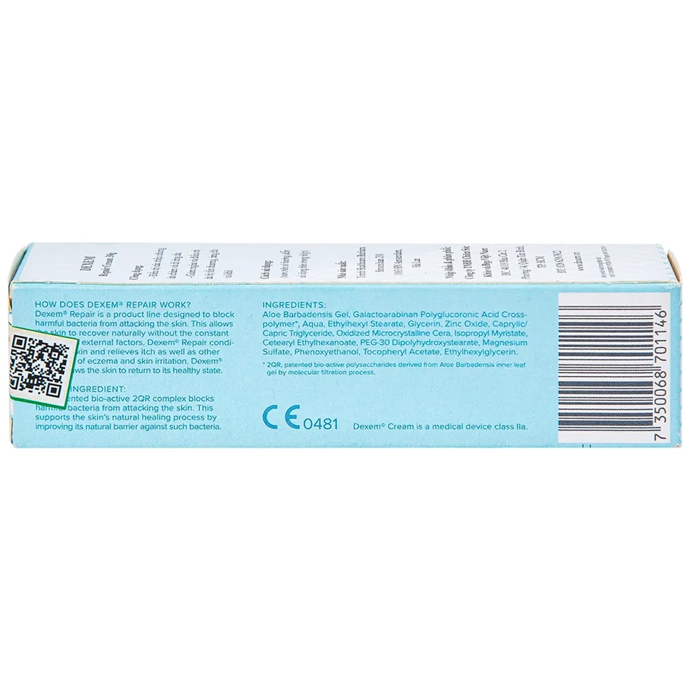 Hình ảnh Kem Dexem Eczema Repair Cream điều trị các triệu chứng của bệnh chàm và dị ứng da (30g)